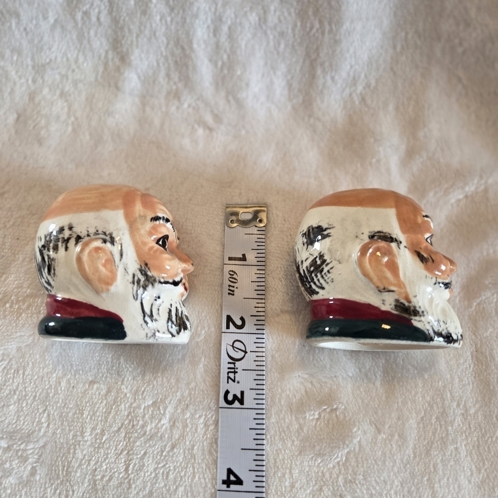 VTG OLD MAN HEADS BALD WITH BEARDS SALT & PEPPER SHAKERS - JAPAN - Picture 9 of 9